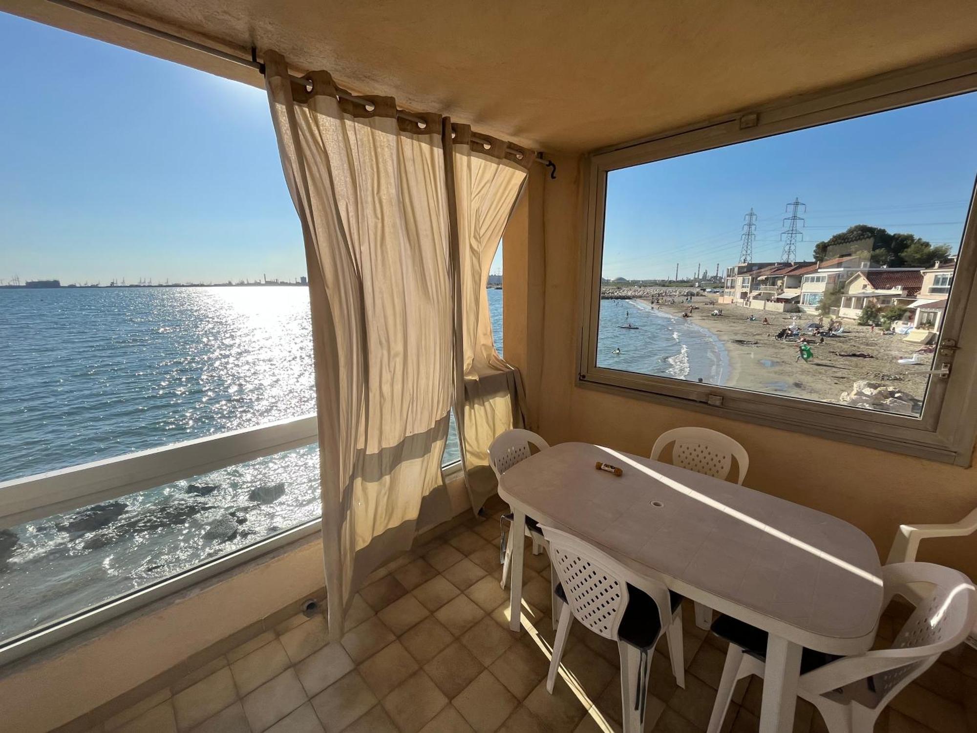 1er étage, front de mer, emplacement exceptionnel Fos-sur-Mer Exterior foto